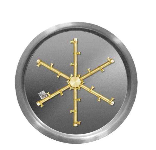 TrueFlame 29" Pro Series Round Drop-In Pan Fire Pit Burner Kit w/ TPSI Ignition System