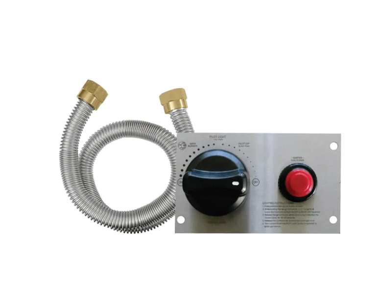 TrueFlame 20" Pro Series Square Drop-In Pan Natural Gas Fire Pit Burner Kit w/ TPSI Ignition System