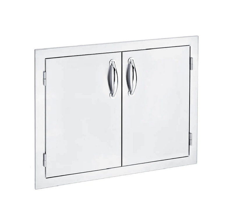 EZ Finish Systems 8 Ft Ready-To-Finish Grill Island with Summerset Sizzler Pro 32-Inch Grill, Power Burner, Double Door, Double Drawer, and Refrigerator