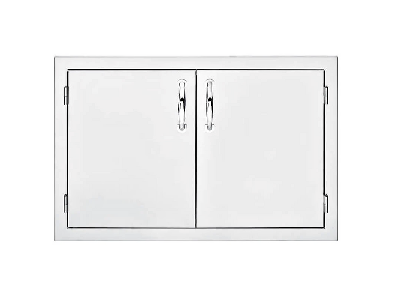 EZ Finish Systems 8 Ft Ready-To-Finish Grill Island with Summerset Sizzler Pro 32-Inch Grill, Power Burner, Double Door, Double Drawer, and Refrigerator