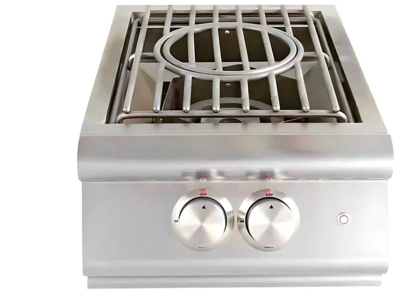 EZ Finish Systems 10 Ft Ready-To-Finish Outdoor Grill Island with Blaze Premium LTE 32-Inch Grill, Power Burner, Combo, Double Drawer, & 2-Drawer Refrigerator