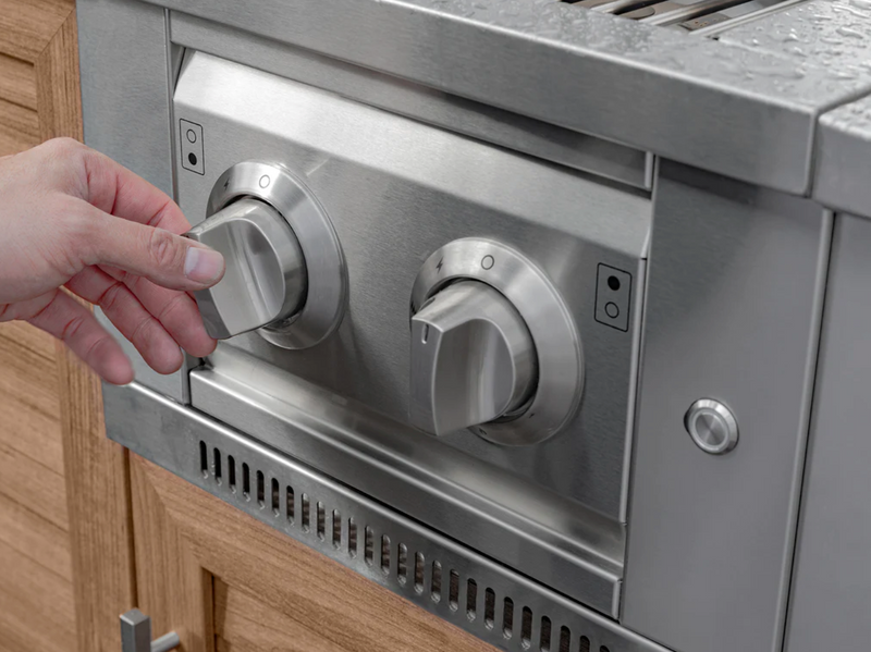 Outdoor Kitchen 6-piece Grove Stainless Steel + Counter Top 113"