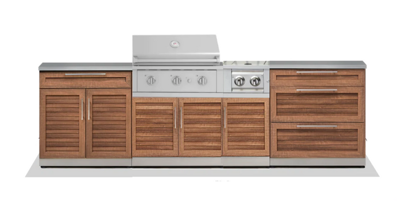 Outdoor Kitchen 6-piece Grove Stainless Steel + Counter Top 113"