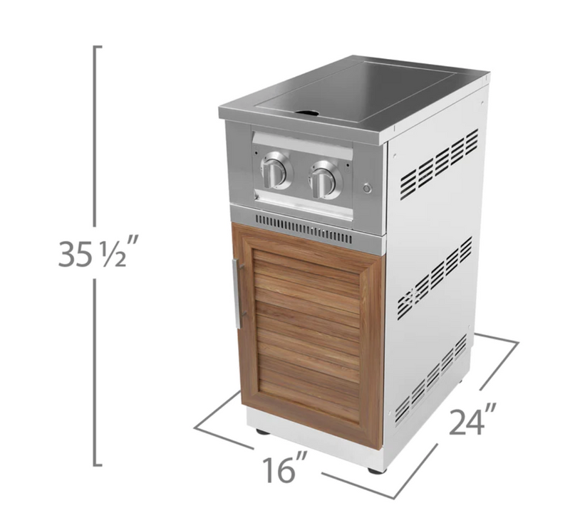 Outdoor Kitchen 6-piece Grove Stainless Steel + Counter Top 113"