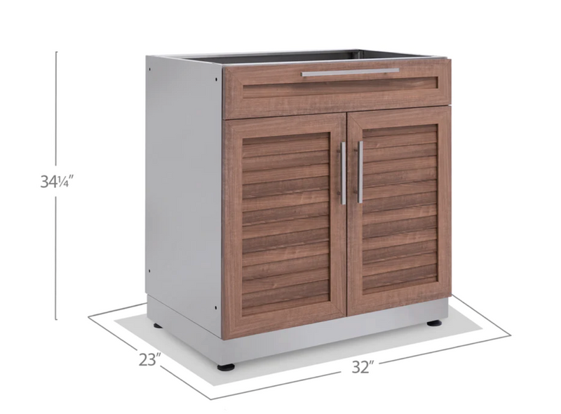 Outdoor Kitchen 6-piece Grove Stainless Steel + Counter Top 113"