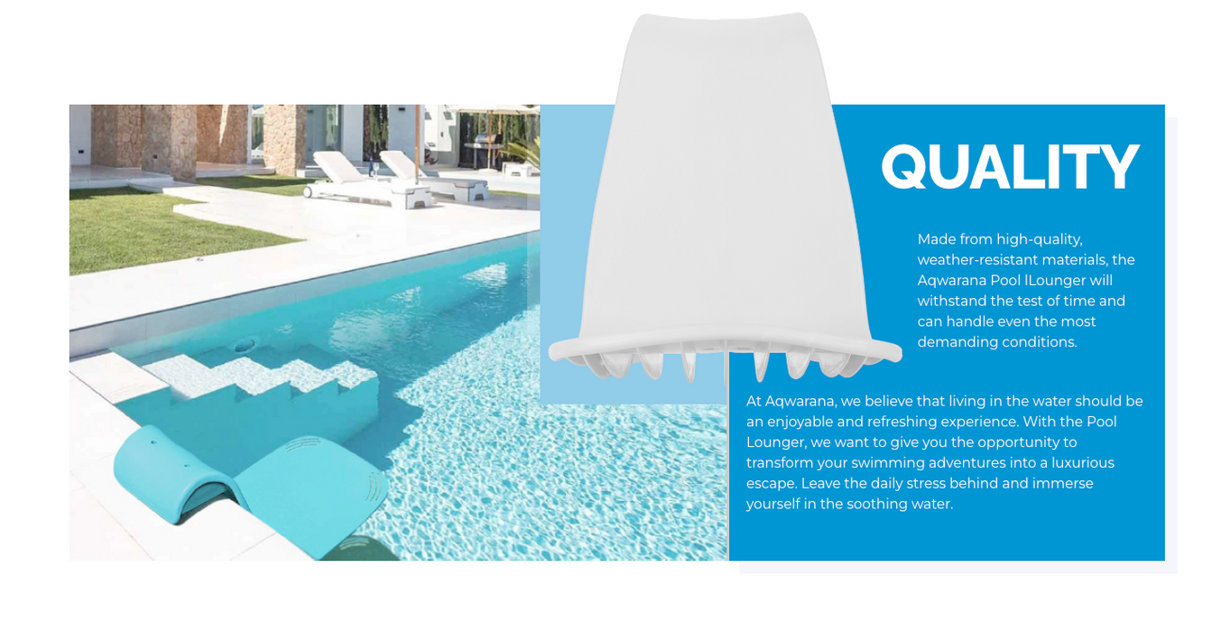 AQWASEAT Pool Lounger Blue