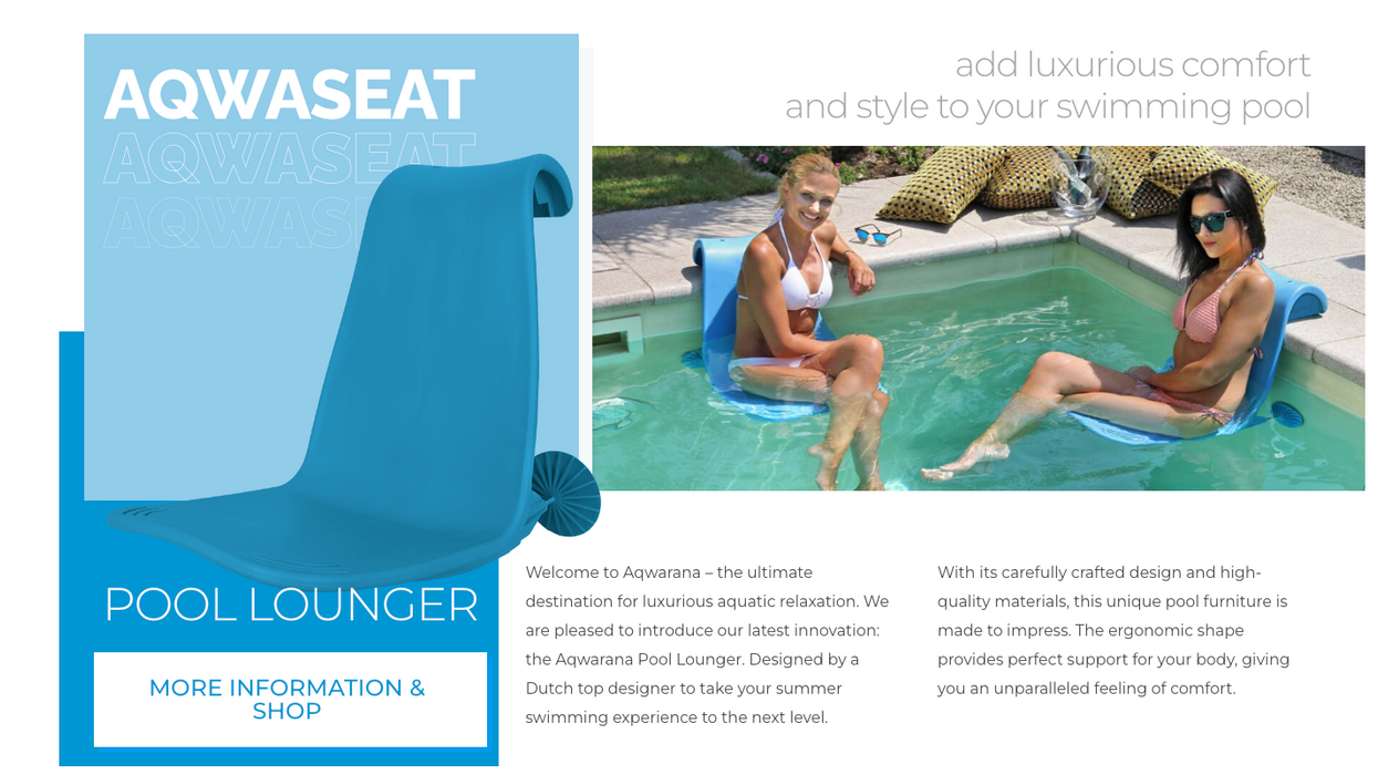 AQWASEAT Pool Lounger white