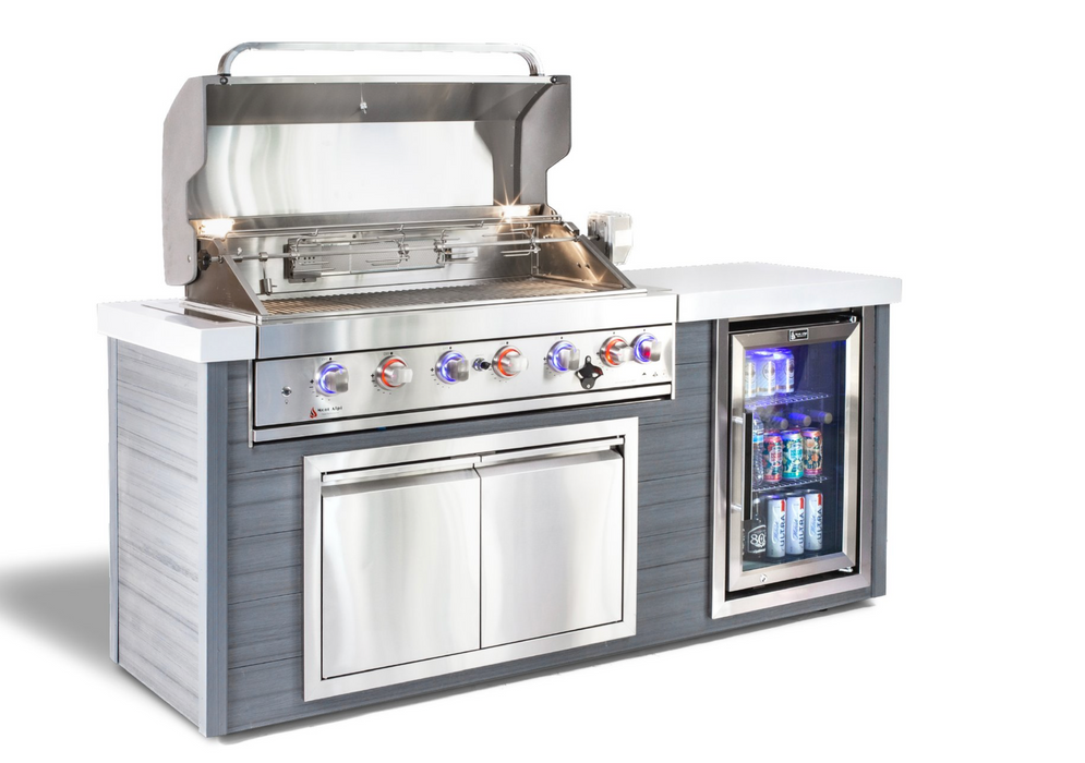 Mont Alpi 6-Burner Artwood Island in Stainless Steel-MA805-AW