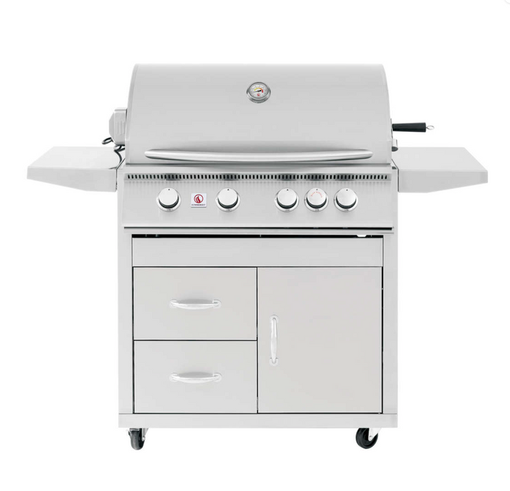 Summerset SIZPRO32-CART-SIZ32-SC Sizzler Pro Series Gas Grill On Cart, 32-Inch