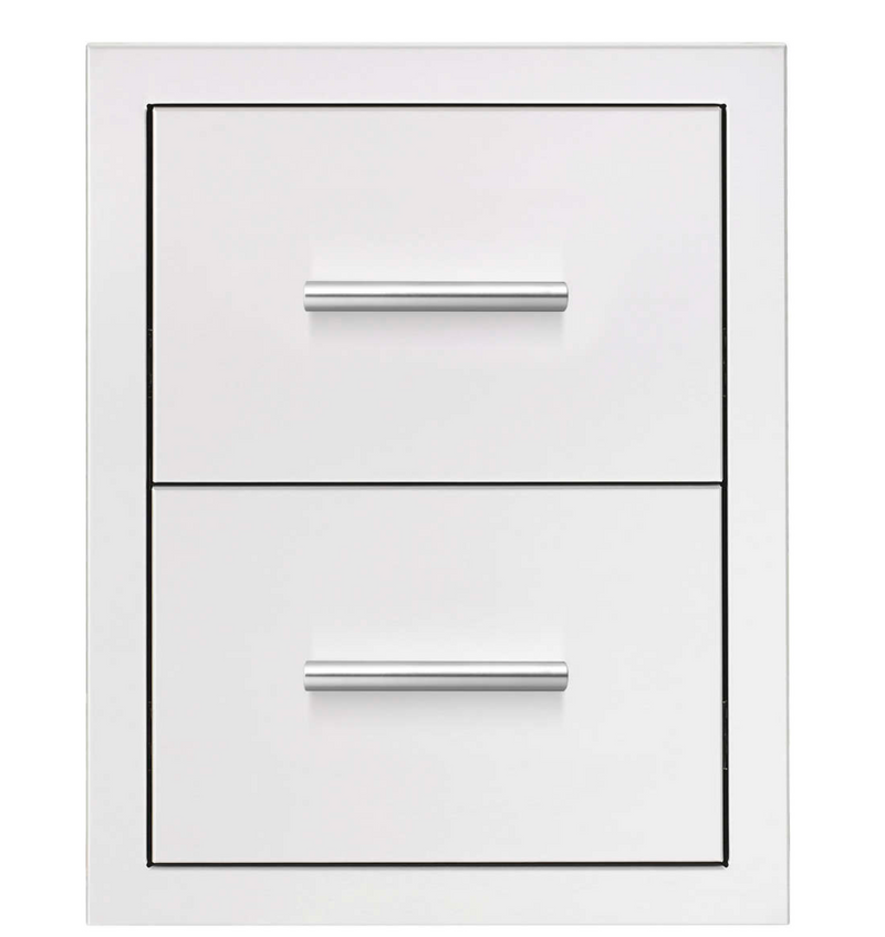 Summerset SSDR2-17M Vertical Double Drawers with Masonry Frame, 17x21-Inch