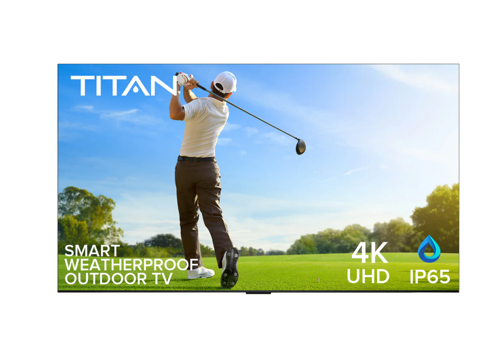 Titan 98 Inch Weatherproof Outdoor TV Full Sun T-100 UHD 4K Smart TV Powered By TCL AIPQ Engine Gen3