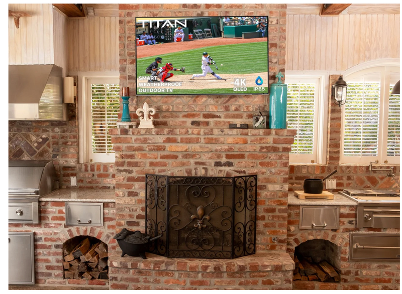 Titan Weatherproof Commercial TV Full Sun QLED 4K Smart TV Powered By Samsung Tizen SmartThings