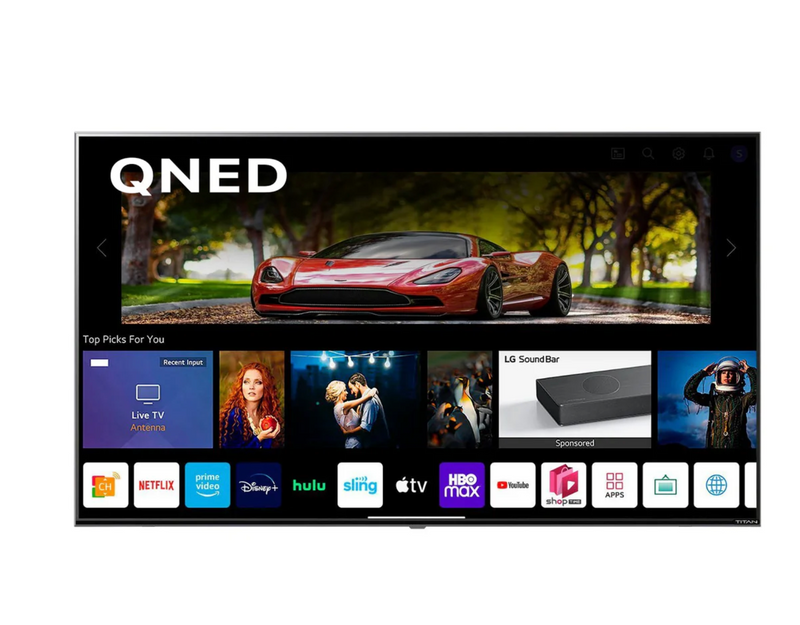 Titan Weatherproof Outdoor TV Full Sun L-200 QNED 4K Smart TV Powered By LG WebOS
