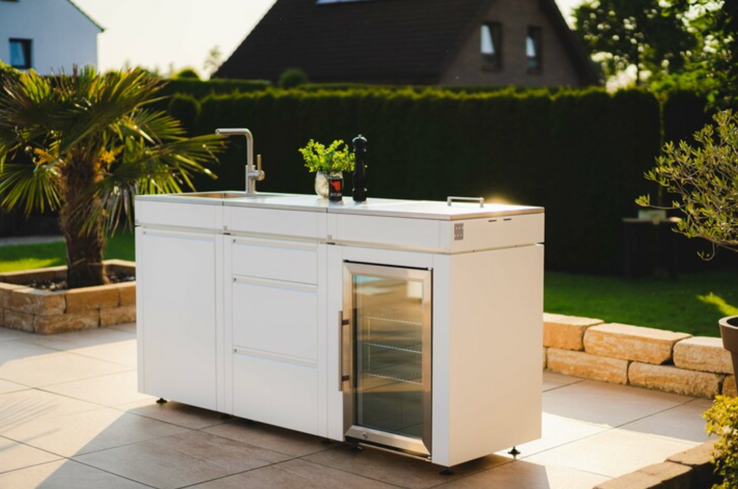 Bogason Quasar Outdoor Patio kitchen - & Electric Teppanyaki Grill - White