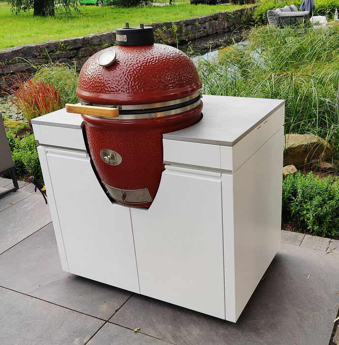 Bogason Quasar Outdoor Kamado + Cabinet - White