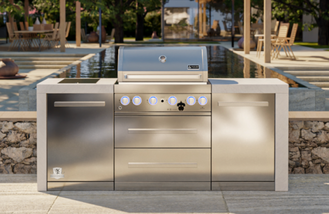 Mont Alpi 4-burner Deluxe Island MAi400-D 82''