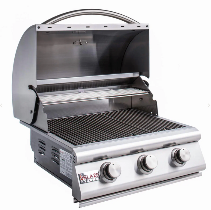 Blaze Prelude LBM 25-Inch 3-Burner Built-In Propane Gas Grill - BLZ-3LBM