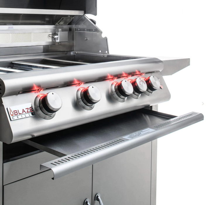 Blaze Premium LTE 32-Inch 4-Burner Built-In Gas Grill w/ Rear Infrared Burner & Grill Lights - BLZ-4LTE3