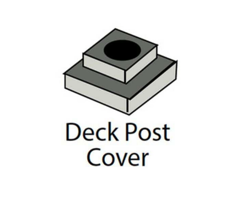 Tempest Torch Post Cover for Deck Mount - Square Black