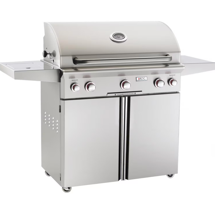 American Outdoor Grill T-Series 36-Inch 3-Burner Propane Gas Grill W/ Rotisserie & Single Side Burner - 36PCT