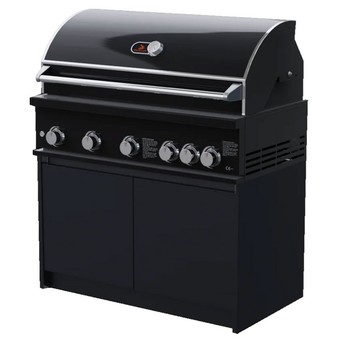 Whistler Fairford Black Outdoor Kitchen Burford 5 Burner Barbecue and Green Egg