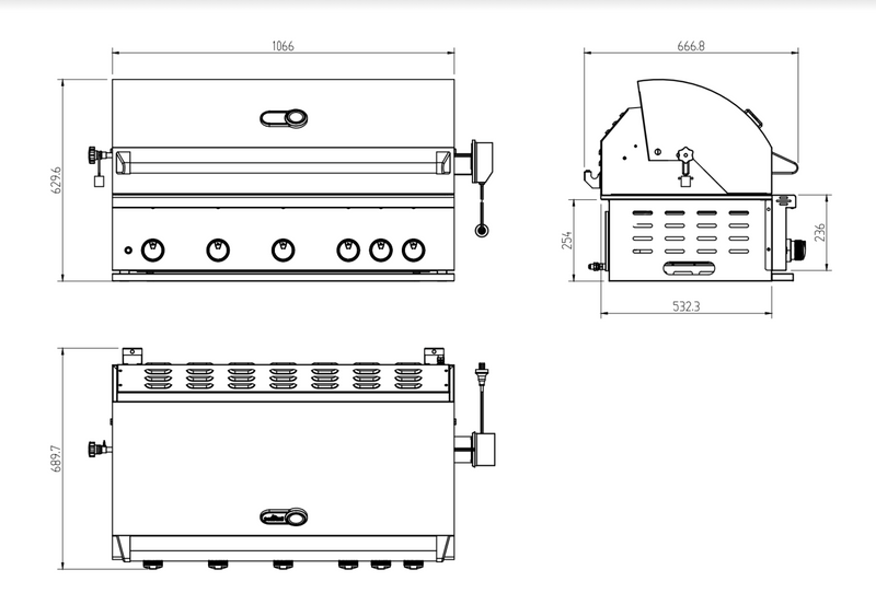 Whistler Outdoor Kitchen Burford 5 Burner Barbecue