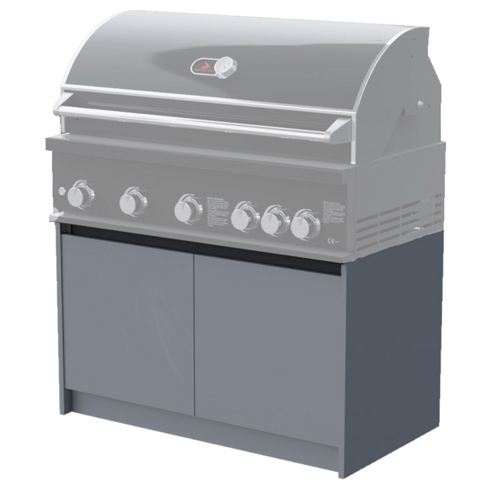 Whistler Fairford Grey Outdoor Kitchen Burford 5 Burner Barbecue