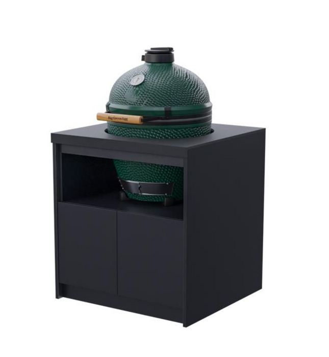 Whistler Fairford Black Outdoor Kitchen with Green Egg