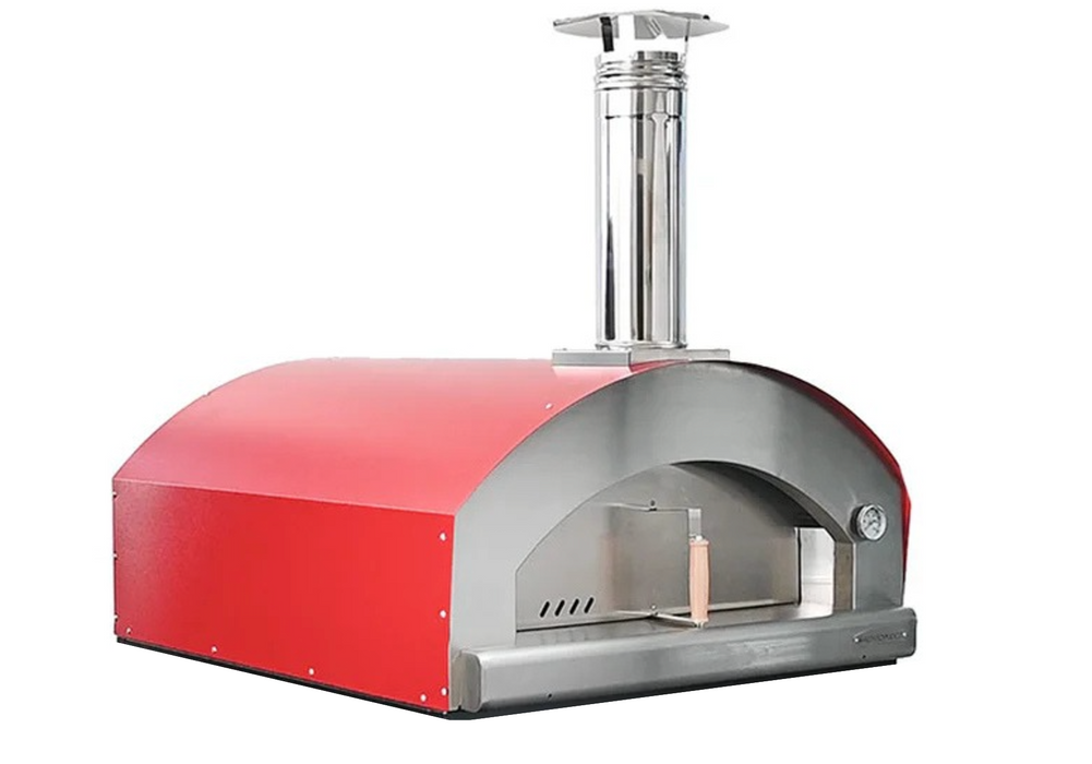 Rossofuoco NONNA LUISA Outdoor wood-fired oven with direct combustion - Red/stainless 40"