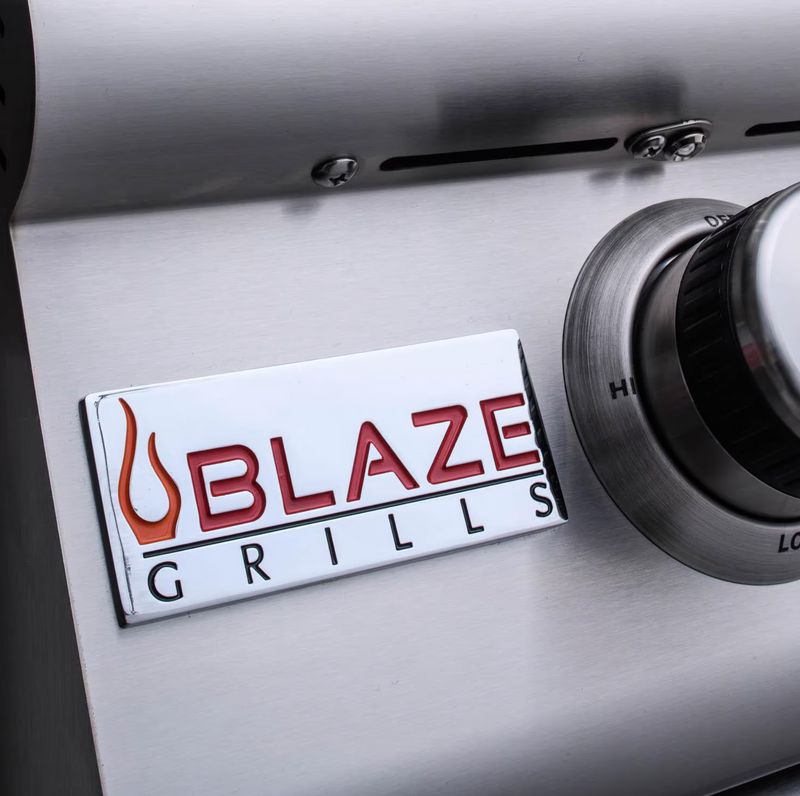 Blaze Premium LTE 32-Inch 4-Burner Built-In Natural Gas Grill w/ Rear Infrared Burner & Grill Lights