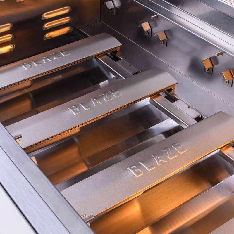 Blaze Premium LTE 32-Inch 4-Burner Built-In Natural Gas Grill w/ Rear Infrared Burner & Grill Lights