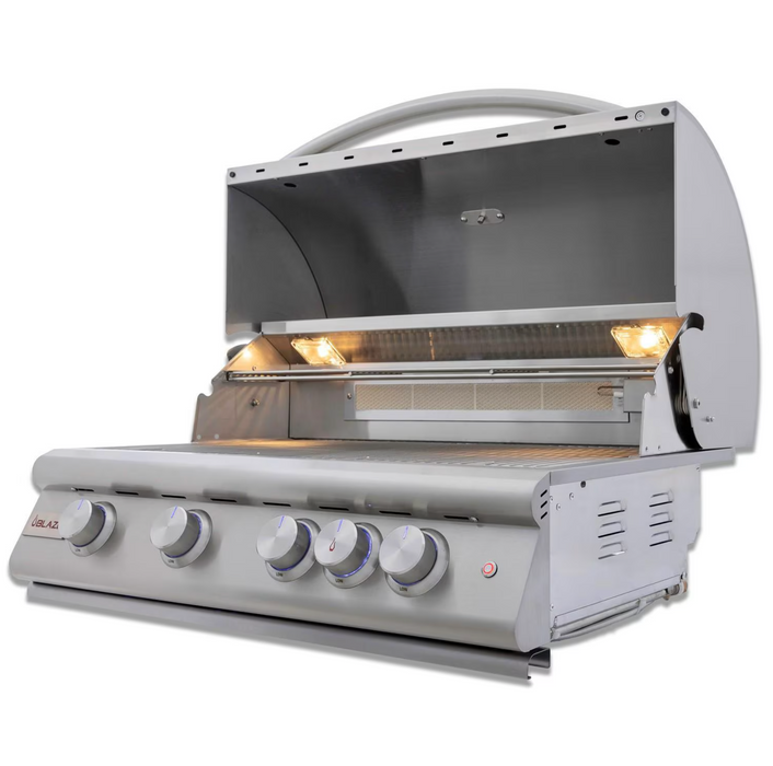 Blaze Premium LTE+ 32-Inch 4-Burner Built-In Grill w/ Lift-Assist Hood & Rear Infrared Burner