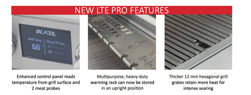 Blaze LTE PRO 32-Inch 4-Burner Built-In Gas Grill With Rear Infrared Burner & Rotisserie