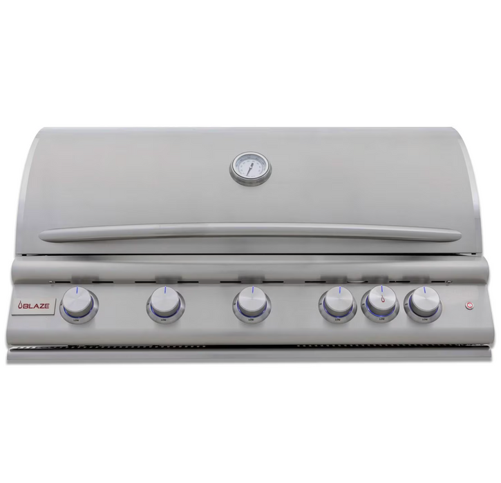 Blaze Premium LTE 40-Inch 5-Burner Built-In Gas Grill w/ Rear Infrared Burner & Grill Lights - BLZ-5LTE3