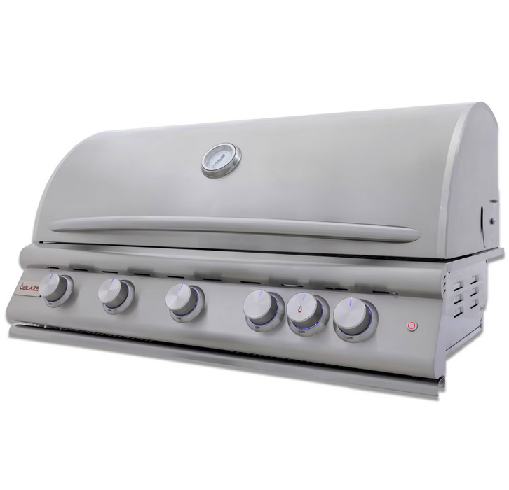 Blaze Premium LTE 40-Inch 5-Burner Built-In Gas Grill w/ Rear Infrared Burner & Grill Lights - BLZ-5LTE3