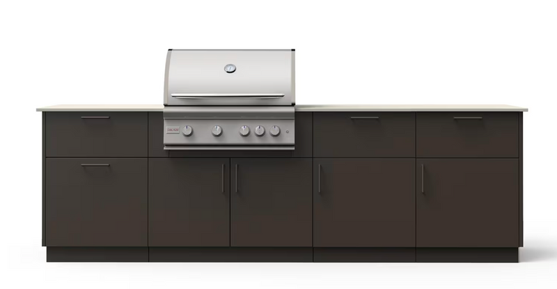 Blaze High Noon 10-Ft Outdoor Kitchen Island w/ 32-Inch Premium LTE+ Grill in Architectural Bronze w/ Aeris Countertop