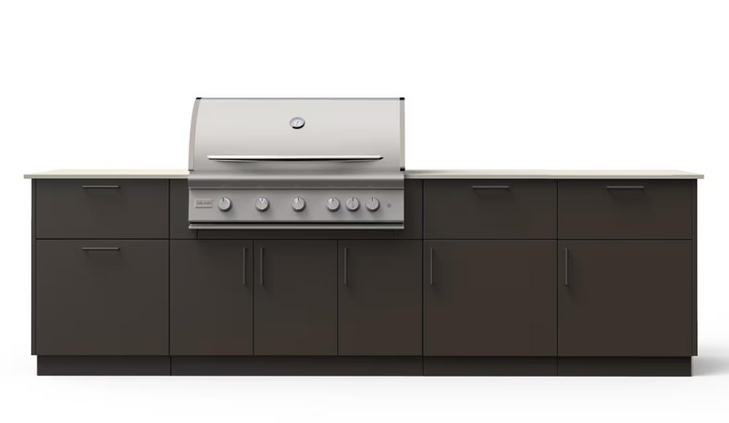 Blaze High Noon 10-Ft Outdoor Kitchen Island w/ 40-Inch Premium LTE+ Grill in Architectural Bronze w/ Aeris Countertop