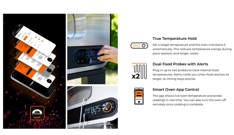 Fontana Gas Pizza Oven Volta 70 Portable Desk