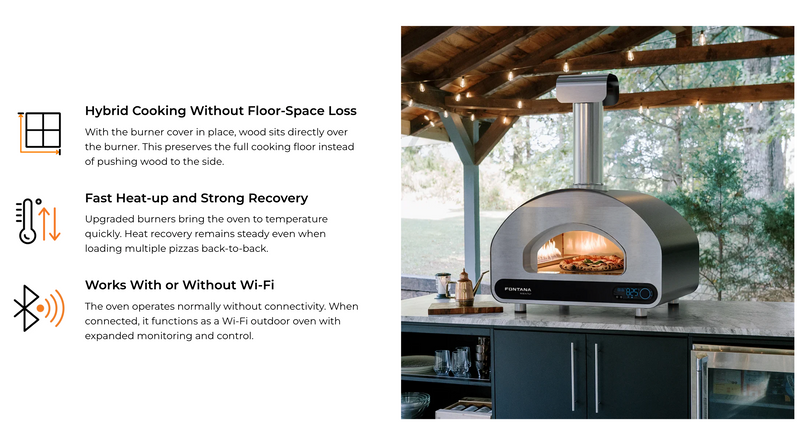 Fontana Gas Pizza Oven Volta 70 Portable Desk