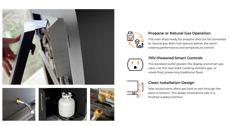 Fontana Gas Pizza Oven Volta 70 Portable Desk