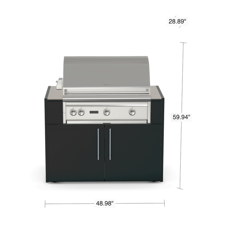 Outdoor Kitchen Elysia Paired with Lynx Sedona 36 Inch Built-In Propane Gas Grill