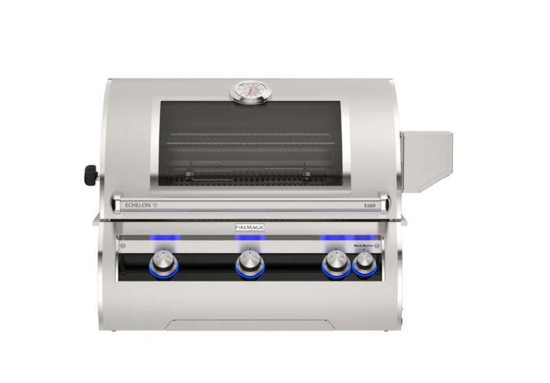 Fire Magic 30" Echelon Diamond E660i Built-In Gas Grill with Analog Thermometer