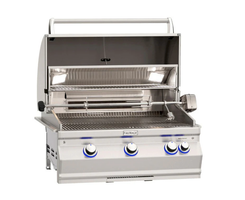 Fire Magic 30" Aurora A540i Built-In Gas Grill with Backburner & Rotisserie Kit