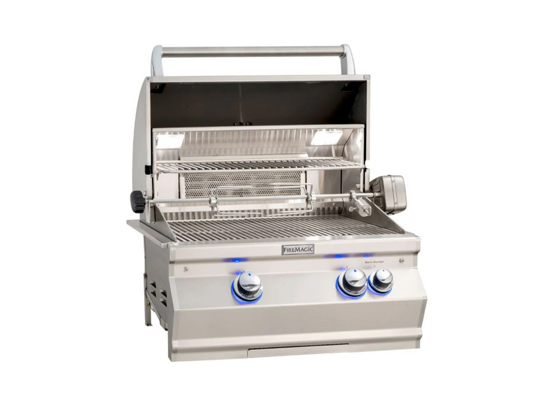 Fire Magic 24" Aurora A430i Built-In Gas Grill with Backburner & Rotisserie Kit
