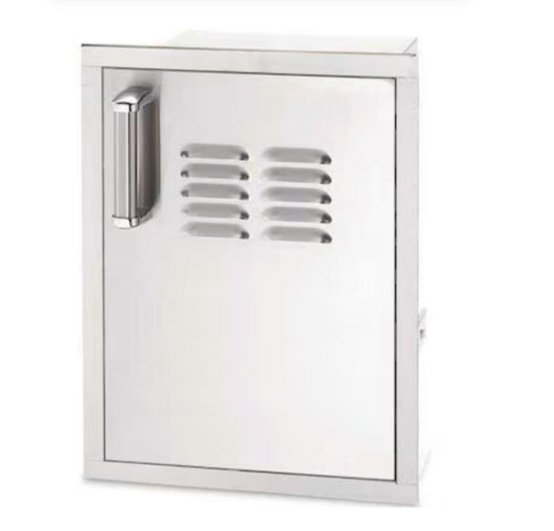 Fire Magic Premium Flush 14-Inch Soft Close Louvered Single Access Door With Propane Tank Storage - 53820SC