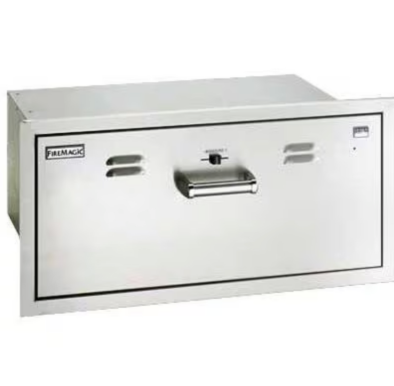 Fire Magic Premium Flush 30-Inch Built-In 110V Electric Stainless Steel Warming Drawer - 53830-SW