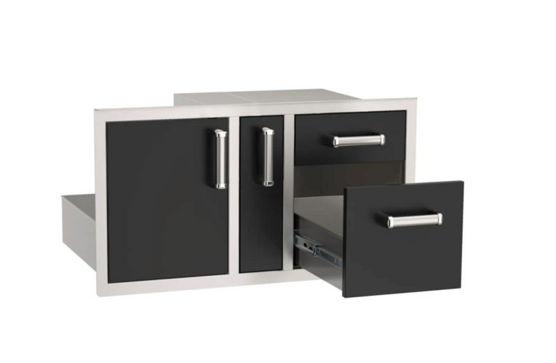 Fire Magic Echelon 36 Inch Access Door With Platter Storage & Double Drawer - 53816BSC