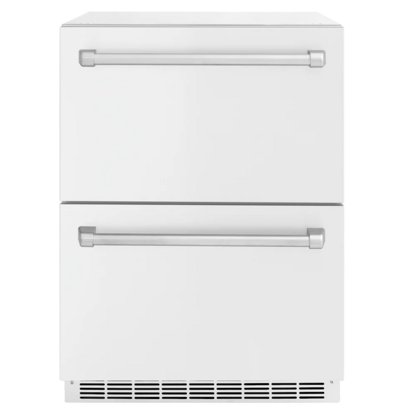 Stoll Aluminum Outdoor Kitchen White, Whistler 34-Inch 4-Burner Gas Grill, and Double Drawer Fridge | 10FT
