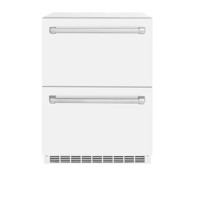 Stoll Aluminum Outdoor Kitchen White, Whistler 34-Inch 4-Burner Gas Grill, and Double Drawer Fridge | 10FT