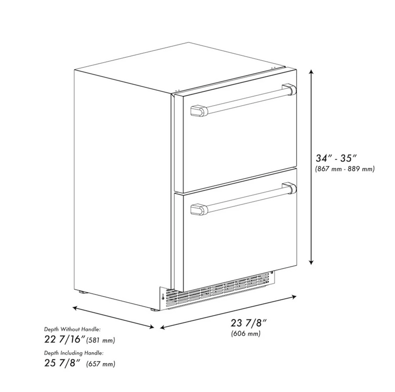 Stoll Aluminum Outdoor Kitchen White, Whistler 34-Inch 4-Burner Gas Grill, and Double Drawer Fridge | 10FT
